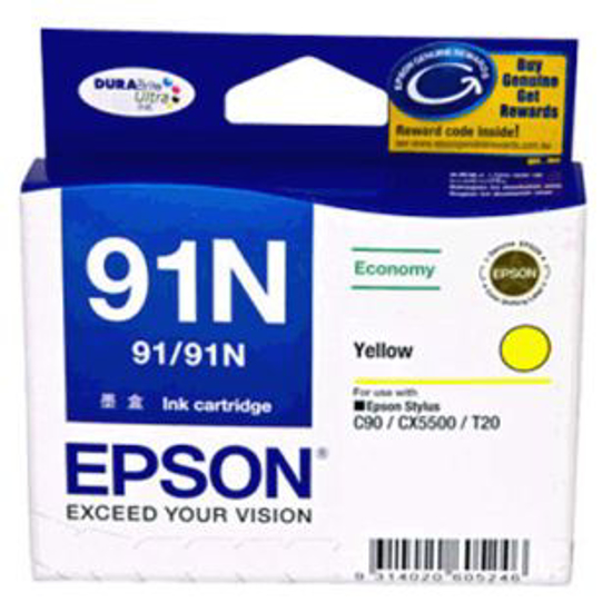 Picture of Epson 91N Yellow Ink Cart